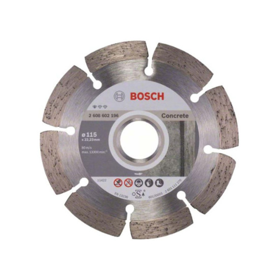 Алмазный круг 115х22 мм по бетону сегмент. STANDARD FOR CONCRETE BOSCH Алмазный круг 115х22 мм по бетону сегмент. STANDARD FOR CONCRETE BOSCH