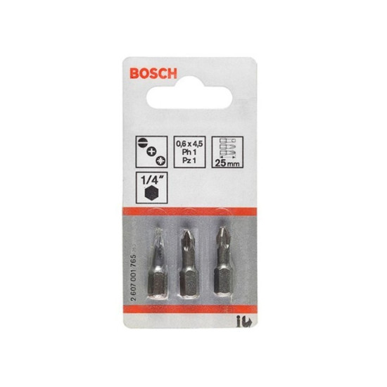 Набор бит шестигран. Ph1,2,3 25мм Bosch (2607001752) Набор бит шестигран. Ph1,2,3 25мм Bosch (2607001752)