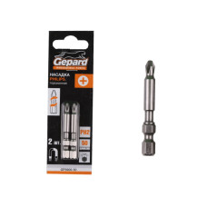 Насадка крестообразная PH2 50мм  2шт торсионная GEPARD (GP3900-50)