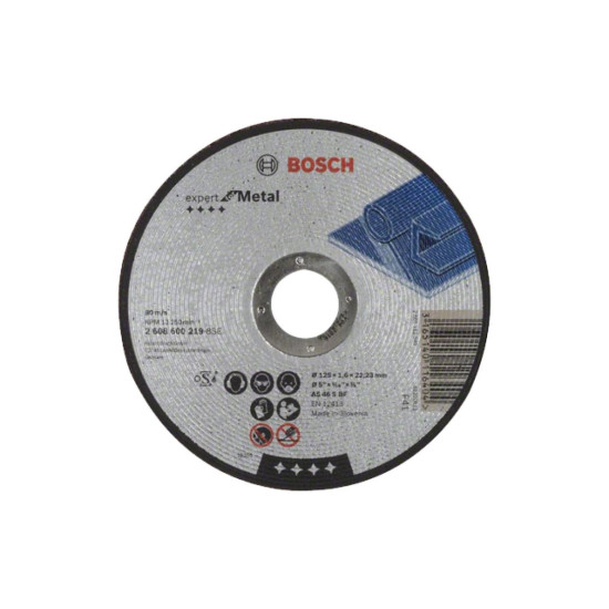 Круг отрезной 125х1.6x22.2 мм для металла Expert BOSCH Круг отрезной 125х1.6x22.2 мм для металла Expert BOSCH