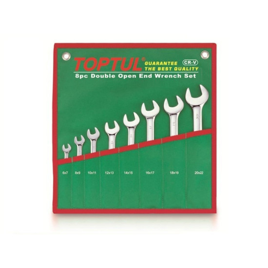 Набор ключей рожк. 6-22мм 8шт TOPTUL Набор ключей рожк. 6-22мм 8шт TOPTUL