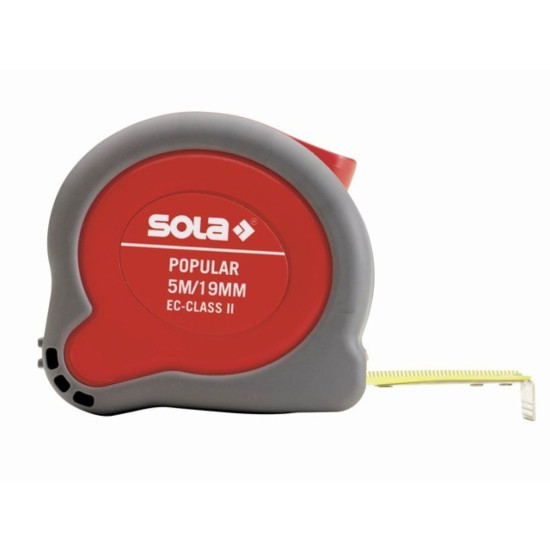 Рулетка 5м/19мм "Popular" PP 5m (SOLA) Рулетка 5м/19мм "Popular" PP 5m (SOLA)