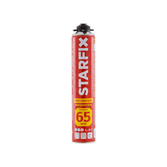 Пена монтажная профессиональная всесезонная STARFIX Foam Pro 65 (850мл) Пена монтажная профессиональная всесезонная STARFIX Foam Pro 65 (850мл)