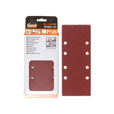 Шлифлист 93х230мм Р180 д/дерева 8 отв. 5шт. GEPARD (GP5004-180)