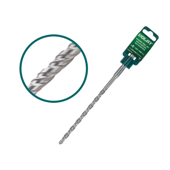 8х150х210 мм бур (сверло) SDS-plus S4 ВОЛАТ 8х150х210 мм бур (сверло) SDS-plus S4 ВОЛАТ