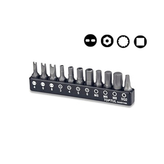 Набор бит 1/4" 11шт. TOPTUL Набор бит 1/4" 11шт. TOPTUL