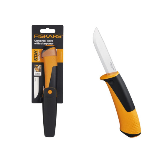 Нож универсальный с точилкой FISKARS Нож универсальный с точилкой FISKARS