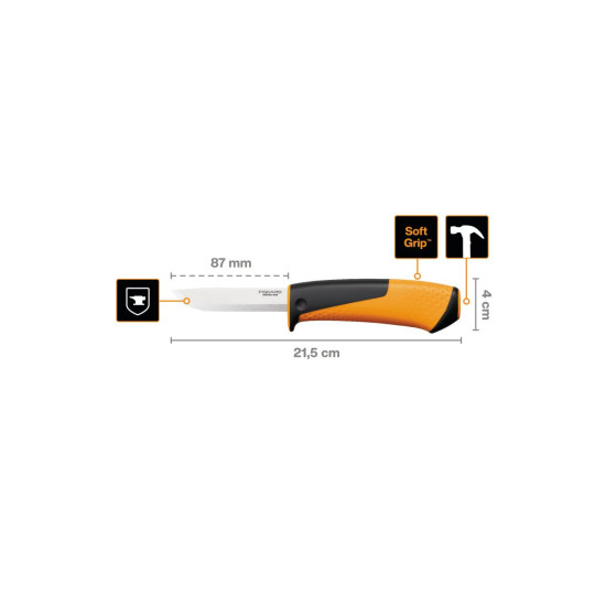 Нож универсальный с точилкой FISKARS Нож универсальный с точилкой FISKARS