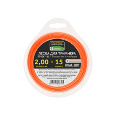 Леска ф 2.0 мм х 15 м кругл. сеч. DUAL-CUT STARTUL GARDEN