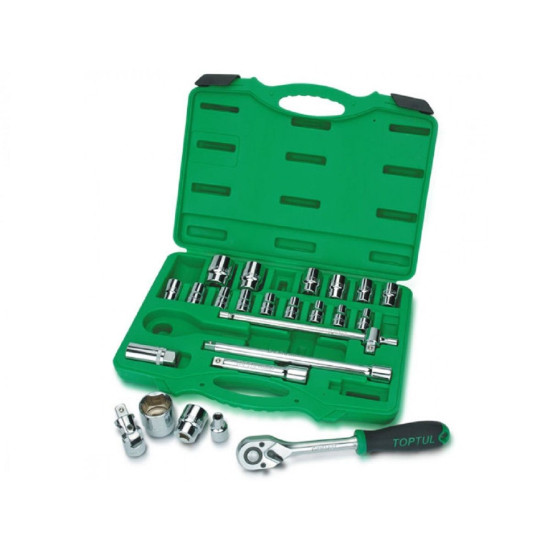 Набор головок 1/2" 8-32мм 24предм. 6гр. TOPTUL Набор головок 1/2" 8-32мм 24предм. 6гр. TOPTUL