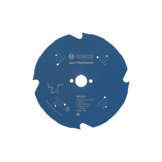 Диск пильный 165х20 мм 4 зуб. по фиброцементу EXPERT FOR FIBER CEMENT BOSCH Диск пильный 165х20 мм 4 зуб. по фиброцементу EXPERT FOR FIBER CEMENT BOSCH