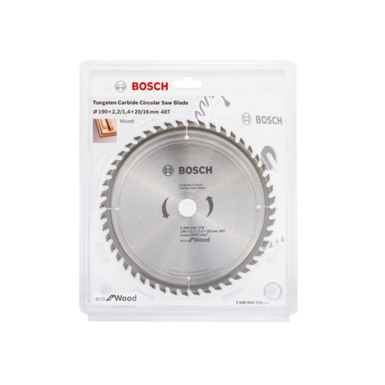 Диск пильный 190х20 мм 48 зуб. по дереву ECO WOOD BOSCH Диск пильный 190х20 мм 48 зуб. по дереву ECO WOOD BOSCH