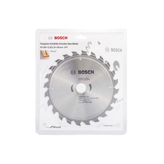Диск пильный 230х30 мм 24 зуб. по дереву ECO FOR WOOD BOSCH Диск пильный 230х30 мм 24 зуб. по дереву ECO FOR WOOD BOSCH