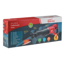Сабельная пила WORTEX SR 2313 E в кор. + 2 пильных полотна 1100 Вт, дер. 230 мм, ход 28 мм, рег.об.
