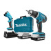 Аккум. дрель-шуруповерт MAKITA LXT DF 457 DWLE в чем. + фонарь