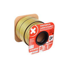 Уплотнитель "D" черный  9х8мм 100м (сдвоенный профиль 2х50м) STARFIX