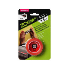Лента двухсторонняя клейкая Mega Strong 19мм х 1,5м ZOOM