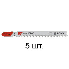Пилка лобз. по пластику T102H (5 шт.) BOSCH