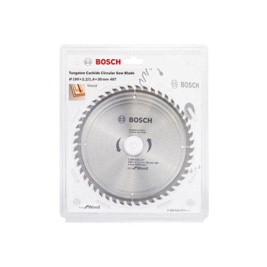 Диск пильный 190х30 мм 48 зуб. по дереву ECO WOOD BOSCH Диск пильный 190х30 мм 48 зуб. по дереву ECO WOOD BOSCH