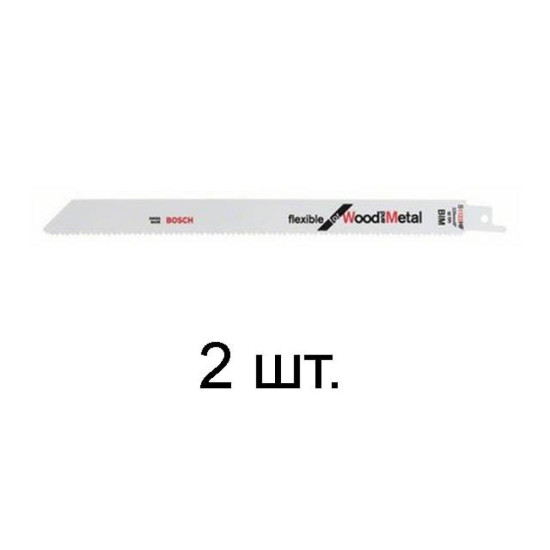 Пилка сабельная по дереву с гвоздями S1122HF (2 шт.) BOSCH Пилка сабельная по дереву с гвоздями S1122HF (2 шт.) BOSCH