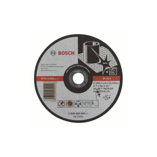 Круг отрезной 180х2.0x22.2 мм для нерж. стали Expert BOSCH Круг отрезной 180х2.0x22.2 мм для нерж. стали Expert BOSCH