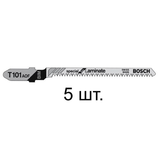 Пилка лобз. по дереву/ламинату T101AOF (5 шт.) BOSCH Пилка лобз. по дереву/ламинату T101AOF (5 шт.) BOSCH
