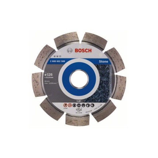Алмазный круг 125х22,23 мм по камню сегмент. Expert for Stone BOSCH Алмазный круг 125х22,23 мм по камню сегмент. Expert for Stone BOSCH