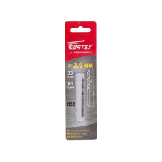 Сверло по металлу ц/х 3.0х33х61 мм HSS WORTEX