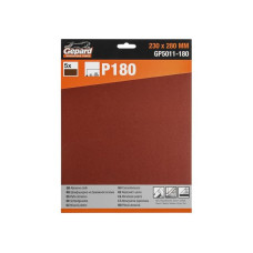 Шлифлист 230х280мм Р180 бум.осн. 5шт. GEPARD (GP5011-180)