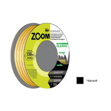 Уплотнитель "E" черный 9x4 мм сдвоенный профиль (2х75м) ZOOM CLASSIC