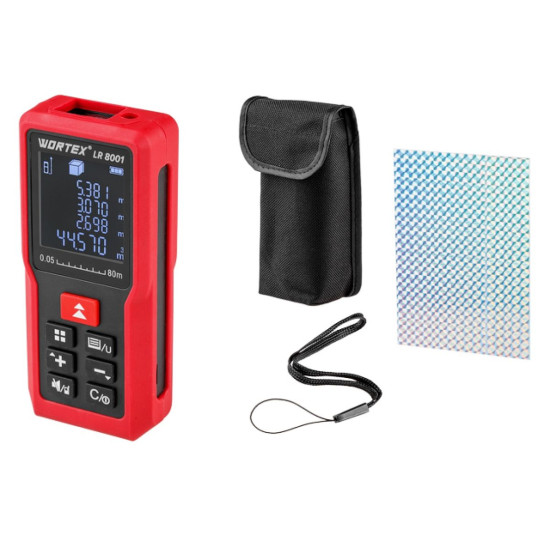 Дальномер лазерный WORTEX LR 8001 в кор., 0.05 - 80 м, +/- 2 мм/м Дальномер лазерный WORTEX LR 8001 в кор., 0.05 - 80 м, +/- 2 мм/м