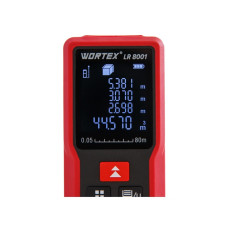 Дальномер лазерный WORTEX LR 8001 в кор., 0.05 - 80 м, +/- 2 мм/м