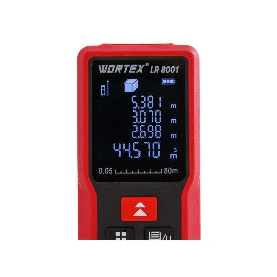 Дальномер лазерный WORTEX LR 8001 в кор., 0.05 - 80 м, +/- 2 мм/м Дальномер лазерный WORTEX LR 8001 в кор., 0.05 - 80 м, +/- 2 мм/м