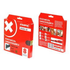 Уплотнитель "P" коричневый  9х5,5мм 6м (сдвоенный профиль 2х3м) STARFIX