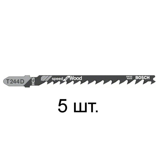 Пилка лобз. по дереву T244D (5 шт.) BOSCH Пилка лобз. по дереву T244D (5 шт.) BOSCH