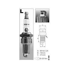 Свеча зажигания BRISK LR15YC в блистере (в одном блистере -4 свечи.)