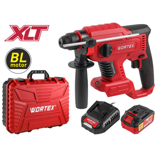 Аккум. перфоратор WORTEX CRH 1820-2 в чем. ALL1 XLT SET БЕСЩЕТ., 18 В, 2.2 Дж, 20 мм, 1х4 А*ч Аккум. перфоратор WORTEX CRH 1820-2 в чем. ALL1 XLT SET БЕСЩЕТ., 18 В, 2.2 Дж, 20 мм, 1х4 А*ч