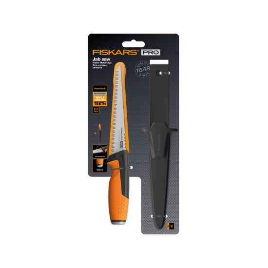 Пила зубчатая с ножнами PowerTooth 8 зубьев на дюйм FISKARS Пила зубчатая с ножнами PowerTooth 8 зубьев на дюйм FISKARS