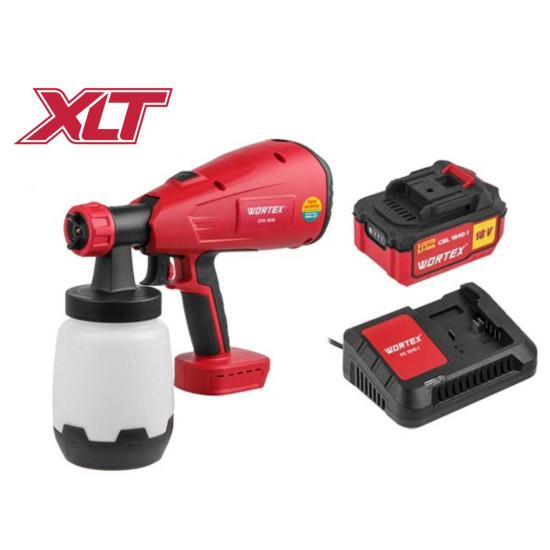 Аккум. краскораспылитель WORTEX CPS 1810 в кор. ALL1 XLT SET 18В, 1 акк., 4 Ач, 700 мл/мин, 1 л б Аккум. краскораспылитель WORTEX CPS 1810 в кор. ALL1 XLT SET 18В, 1 акк., 4 Ач, 700 мл/мин, 1 л б