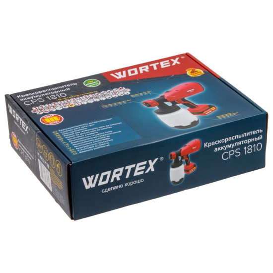 Аккум. краскораспылитель WORTEX CPS 1810 в кор. ALL1 XLT SET 18В, 1 акк., 4 Ач, 700 мл/мин, 1 л б Аккум. краскораспылитель WORTEX CPS 1810 в кор. ALL1 XLT SET 18В, 1 акк., 4 Ач, 700 мл/мин, 1 л б