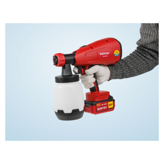Аккум. краскораспылитель WORTEX CPS 1810 в кор. ALL1 XLT SET 18В, 1 акк., 4 Ач, 700 мл/мин, 1 л б Аккум. краскораспылитель WORTEX CPS 1810 в кор. ALL1 XLT SET 18В, 1 акк., 4 Ач, 700 мл/мин, 1 л б