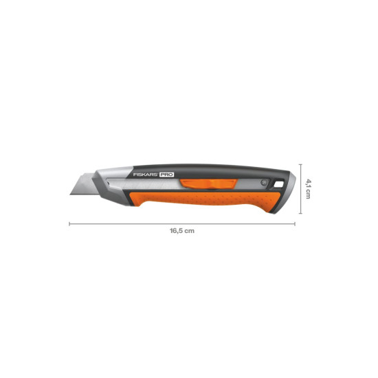 Нож с выдвижным, сменным лезвием18мм CarbonMax FISKARS Нож с выдвижным, сменным лезвием18мм CarbonMax FISKARS
