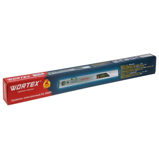 Уровень электронный WORTEX DL 6000 в кор. 4х90, погр.(0,90): 0,05,остальн.: 0,2, 600 мм Уровень электронный WORTEX DL 6000 в кор. 4х90, погр.(0,90): 0,05,остальн.: 0,2, 600 мм