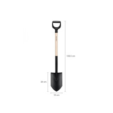 Лопата штыковая с дер. черенком Solid FISKARS