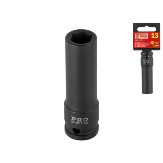 Головка ударная 1/2" 13мм 6гр. глубокая PRO STARTUL (PRO-30113) Головка ударная 1/2" 13мм 6гр. глубокая PRO STARTUL (PRO-30113)