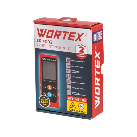 Дальномер лазерный WORTEX LR 4002 в кор., 0,05 – 40, ± 2 мм Дальномер лазерный WORTEX LR 4002 в кор., 0,05 – 40, ± 2 мм