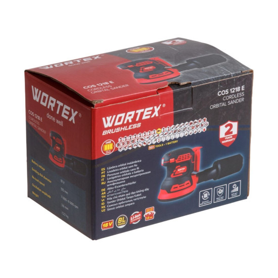 Аккум. эксцентриковая шлифмашина WORTEX COS 1218 E в кор. ALL1 XLT SOLO в кор. БЕСЩЁТ., 18В, 125 мм, Аккум. эксцентриковая шлифмашина WORTEX COS 1218 E в кор. ALL1 XLT SOLO в кор. БЕСЩЁТ., 18В, 125 мм,