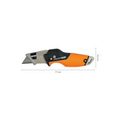 Нож строительный складной, со сменным лезвием CarbonMax FISKARS