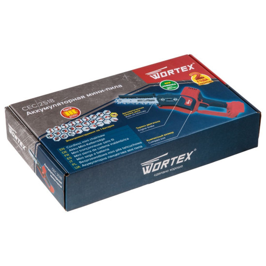 Аккум. мини-пила WORTEX CEC 2518 ALL1 XLT в кор. ALL1 XLT SOLO БЕСЩЕТ., 18 В, 10 см Аккум. мини-пила WORTEX CEC 2518 ALL1 XLT в кор. ALL1 XLT SOLO БЕСЩЕТ., 18 В, 10 см