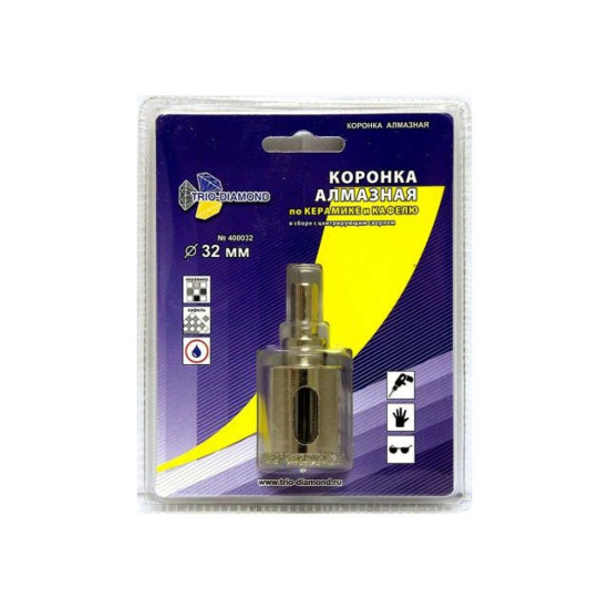 Коронка алмазная d 32 мм по керамике и кафелю TRIO-DIAMOND Коронка алмазная d 32 мм по керамике и кафелю TRIO-DIAMOND